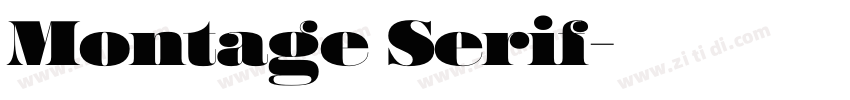Montage Serif字体转换